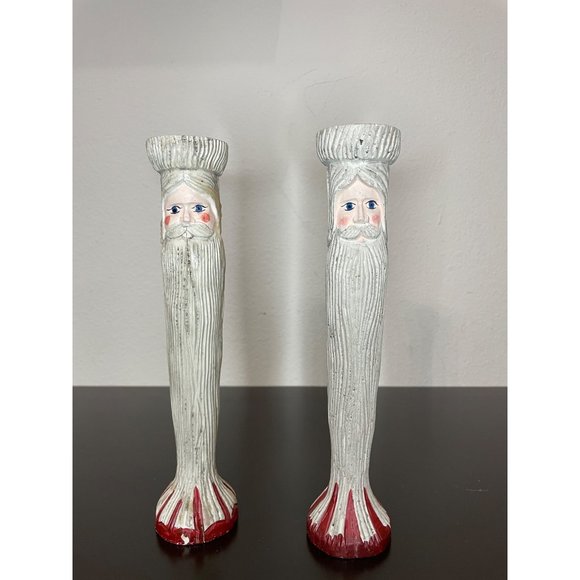Vintage Christmas Candlesticks Holders Lot of 2 - Picture 1 of 7